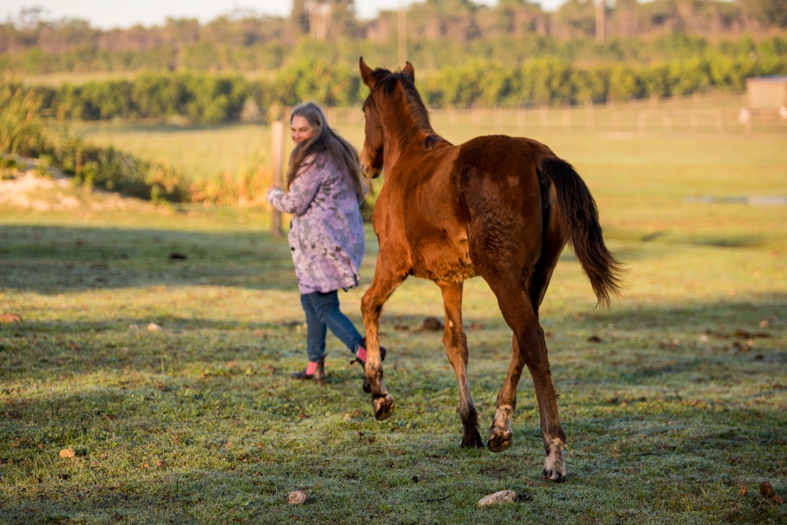 Ruby Moon, giving chase